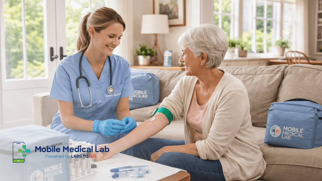 Mobile healthcare professional visiting a patient at home