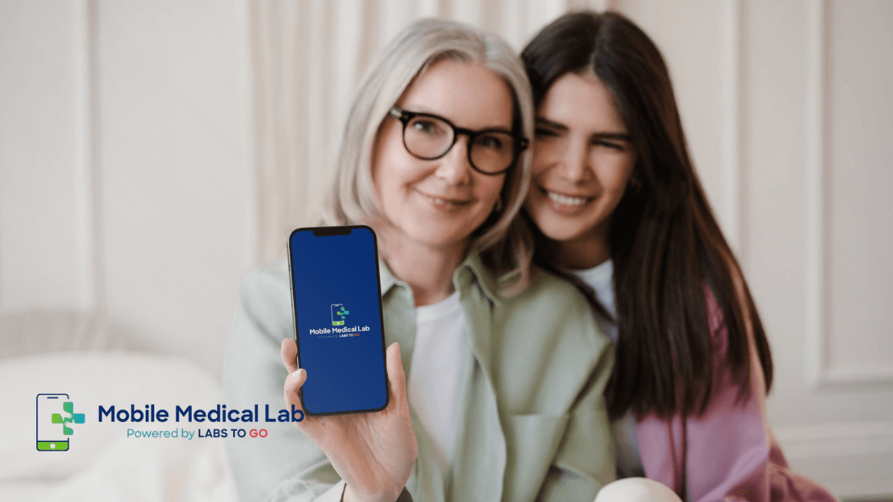 Mobile Medical Lab app scheduling interface
